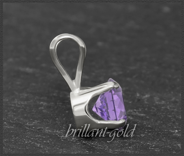 Anhänger 585 Gold Amethyst flieder 4,5,6,7mm